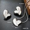 Imitaiton Pearl Heart Pendants Necklace Earring Sets For Women Stainless Steel Chain Necklace Bracelet Set Jewelry - Image 20