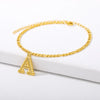 Vintage 26 Initial Letter Pendant Cuban Chain Anklet Gold Plated Leg Ankle Bracelets For Women - Image 2
