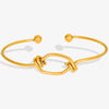 1pc Classic Stainless Steel Brief Metal Texture Bangle Terror Eyes Metallic Ball Opening Adjustable Bangles For Women Gift - Image 10