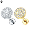 1PC Titanium 16G Square &Round CZ Labret Medusa Monroe Piercing Helix Cartilage Conch Tragus Lobe Stud Earring Jewelry - Image 3