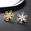 Stainless Steel Snowflake Brooch Pin in Gold-Tone or Silver-Tone - Image 5