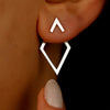 Minimalist Geometric Square Detachable Triangles Stud Earrings for Women Jewelry Accessories Party Gifts - Image 3