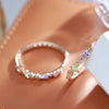 Colorful Zircon Hoop Earrings For Women Rose Gold Color Wedding Party Dubai Jewelry Accessories - Image 5