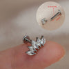 1Piece 16G Titanium Steel CZ Leaf Bee Piercing Lip Labre Studs Tragus Helix Cartilage Couch Lobe Earrings Body Jewelry For Women - Image 6