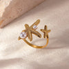 Ocean Starfish Shell Open Rings For Women Gold Color Stainless Steel Ring Summer Beach Aesthetic Jewelry Gift - Image 27