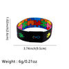Autism Awareness Puzzle Men Women Stretch Wristband Bracelet Colorful Wide Band Bangles Armband Accessories Gifts - Image 2