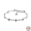 Classic silver sparkling star charm bracelet ring earring Valentine's Day romantic gift to lover - Image 2