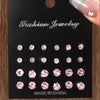 12 Pairs Of, Simple, Shiny, And Caring Zirconia Decorative Earrings Are Suitable For Gifts To Parties,And Couples - Image 12