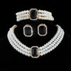 Imitation Gem Pearl Jewelry Set Multi-layer Bead Bead Necklace Earring Necklace Bracelet Set White Pearl Matching Jewelry - Image 11