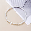 A-Z Initial Letter Bracelet for Women White Beads Round Pendant Elastic Bracelets Jewelry Mother of Pearl Charm - Image 25