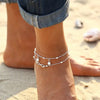 Boho Silver Plated Shiny Chains Anklet for Women Friendship Beach Foot Jewelry Leg Bracelet Barefoot Tobillera De - Image 2