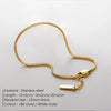 White Golden Men's Stainless Steel Accessories 1.5MM Box Chain Square Pendant Bracelet in Gift Jewelry - Image 2