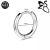 ZS Titanium 1 PC 18G Hoop Earrings Women Men Zircon Round Earrings D Shape 3 Colors Helix Cartilage Piercings Jewelry - Image 22