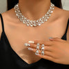 Ladies' Banquet Style Vine Full Diamond Necklace Earrings Two Piece Set Wedding Party Banquet Women's Accessories - Image 8