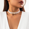 Simple Stone Beads Necklace Multilayer Imitation Pearl Choker Women Short Strand Neck Chain Collar Jewelry Gift - Image 7