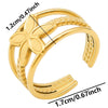 1/2pcs Mix Silver/Gold Color Oval Flower Sun Ring Stainless Steel Rings For Women Men Accessories Round Blank Cobochons Settings - Image 13