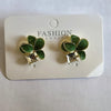 Green Enamel Oil Flower Stud Earrings for Women Fold Petal Square Rhinestones Earrings Party Sweet Jewelry Girls Gift - Image 6