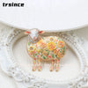 Chinese Zodiac Sheep Brooch Blue and White Porcelain Rhinestone Enamel Ram Lapel Pin Animal Jewelry Gift for Women Collector - Image 16