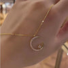 Shining Inlaid Zirconia Star Moon Pendant Necklace For Women Crystal Clavicle Chain Necklace Wedding Jewelry - Image 2