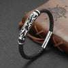 Selling Stainless Steel Bracelets for Men Europe and America Handwoven Leather Bangles Male Jewelry Gifts - Image 5