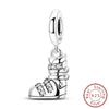 Silver Charms Beads Winter Snowflake Snowman Igloo Penguin Pendant Fit Bracelet Charms Women Jewelry Gift - Image 15