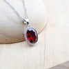 Silver Bridal Jewelry Sets Red Zirconia For Women Wedding Necklace Earrings Rings Bracelets Pendant - Image 5