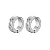 1-12 Pair Stainless Steel Magnetic Non Piercing Inlaid Cubic Zirconia Stud Earrings Clip on Hoop Earrings Set for Men Women - Image 20