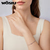 Silver Love Knot Bracelets for Women Couple Silver Cube punk Chain Charm Bracelet - Image 2