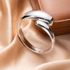 Silver Rings For Women Simple Elegant Open Vintage Gold Wide Flat Ring Jewelry Gift - Image 8