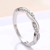 Fancy Women's Finger Ring Twist Band with Sparkling Cubic Zirconia Wedding Engagement Rings Versatile Jewelry - Image 17