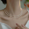 Vintage White Pearl Chain Choker Necklace for Women Elegant Simple Glass Bead Necklace Wedding Jewelry Gifts - Image 1