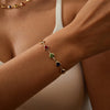 Elegant Red Crystal Zircon Metal Chain Bracelets for Women Colorful Heart Bracelets Party Wedding Wrist Charms Jewelry Gift - Image 31