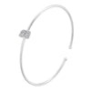 gold plated micro-set zirconia 26 letters A-Z simple unisex bracelet lucky letters bracelet silvery - Image 6