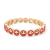 Happy Bangle Paved Diamond Enamel Beaded Bracelets For Women Boho Gold Color Elastic Bracelets - Image 28