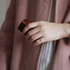 Silver Plated Gold Simple Heart Ring for Women Korean Cute Everyday Jewelry Accessories - Image 3