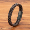 Xqni Classic Braided Leather Bracelet Men Jewelry Charms Design Stainless Steel Punk Bracelets For Men Husband Friend Gift - Image 9