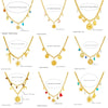 316L Stainless Steel Golden Starfish Moon Sun Shaped Pendant Necklace For Women Romantic Neck Chain Holiday Gift - Image 3