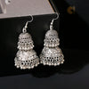 Retro Ethnic Silver Color Turkish Jhumka Earrings For Women Pearl Tassel Classic Carved Indian Earrings Jewelry - Image 7