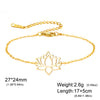 Lotus Pendant Bracelet Shiny Rhinestone Inlaid Double Hole Charm Bracelet Stainless Steel Wrist Jewelry Gift - Image 17