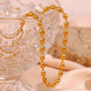 Stainless Steel Oval Bead Chain Necklace in Gold-Tone or Silver-Tone - Image 5