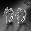 Personality Chinese Dragon Hoop Earrings for Women/Men Antique Metal Color Hip Hop Cool Guys Loong Earrings Jewelry - Image 1