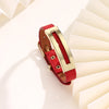 Leather Bracelet for Women Men Adjustable Double Wrap Wristband with Gold Plated Buckle Jewelry Multiple Colors - Image 1