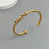 steel wire twistedGold-plated stainless steel women's bracelet, and rust-free, couple bracelet - Image 1