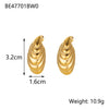 Carlidana Jewelry Stainless Steel Chunky Minimalist Earring Water Drop Hollow Out Minimal Chubby Earrings - Image 9