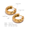 Classic Inlaid Zircon Hoop Earrings for Women, Stainless Steel Plated with Gold, Earrings - Image 6