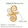 Vintage Metal Irregular Smooth Spiral Ring Set Women's Gold Plated for Everyday Wear, Vacation Travel - Image 9