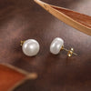 Orsa Jewels Minimalism 1 Pair Freshwater Pearl Ear Stud Pearls Stud Earrings Silver Round Pearl Ear Stud - Image 47