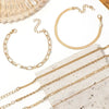 Five-Piece Resin Bead Bracelet Set with Round Charms and Elastic Bands - Image 45