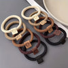 5PCs Minimalist Twist Hair Ropes Set Soft High Elastic Hair Rings Casual Versatile Ponytail Hair Scrunchies - Image 3