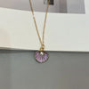Colorful Shell Pendant Necklace with Imitation Pearl on Gold-Tone Chain - Image 6